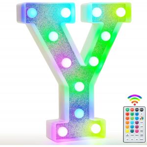 Lettres Lumineuses Color&eacute;es &Agrave; Del U2013 18 Couleurs Changeantes U2013 Cadeau Pour Filles Et Femmes U2013 D&eacute;corations De F&ecirc;te D'anniversaire, Veilleuse &Agrave; Distance, No&euml;l, Saint-Valentin, D&eacute;coration - Neuf