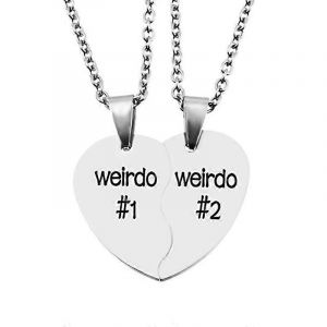 Meilleur Ami Colliers Pour 2 Bff Bijoux Colliers Weirdo Pour 2 Weirdo 1 Weirdo 2 Colliers Pour Femmes Lady Girl Friends - Neuf
