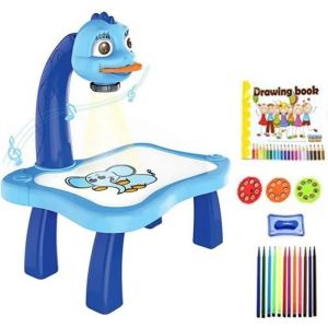 Style A Blue -Projecteur Musical éducatif pour enfants, pour l'apprentissage précoce, peinture, dessin, Table, jouet de bureau - Neuf
