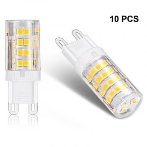 Lot De 10 Ampoules Led G9 5w, &Eacute;quivalent 40w, Blanc Chaud 3000k, 220-240v, Angle De Faisceau 360&deg; - Neuf
