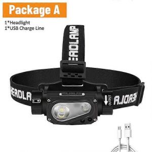 Lampe Frontale Usb Puissante &Agrave; Led Rechargeable, 3 Modes, &Agrave; Induction, Avec Batterie 18650, Lampe Torche Xhp50 Pour Le Camping Nocturne En Ext&eacute;rieur-200b-1 - Neuf