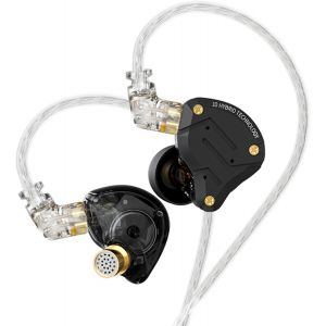 Kz Zs10 Pro Ecouteurs Filaires Avec Micro Ecouteurs Gaming 4Ba+1Dd Pour Jeux 5 Drivers Iem En Inox Et Résine Avec Cable De 2Pin Détachable En Ofc - Neuf