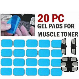 20 Tampons De Gel De Remplacement Pour Toner Musculaire Stimulateur D'abdominaux Ems Machine Ceinture De Tonification - Neuf