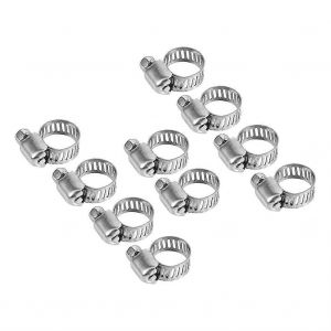 10 pcs réglable en acier inoxydable entraînement colliers de vis sans fin de ligne de carburant 3/8 « -1/2 » - Neuf