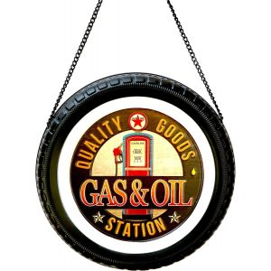 Plaque 3D Vintage Pour Station-Service - Plaque R&eacute;tro De L'American Retro Sign Company Pour Bar,Pub,Caf&eacute;t&eacute;ria,Atelier,D&eacute;coration Vintage Des Ann&eacute;es 50. 30 X 60 X 4 Cm (9541-1) - Neuf