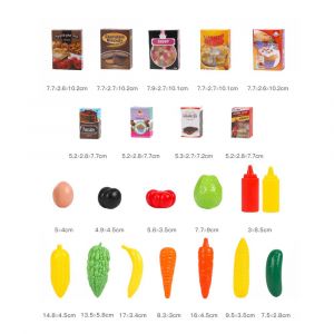 Ensemble De Chariot De Courses Pour Enfants, Jouets Educatifs Pour L'apprentissage Et Le Developpement Des Aliments Et Des Fruits, Rose - Neuf