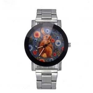 Femmes Mignon Mod&egrave;le Analogique Affichage Simple Pochoir Bracelet Quartz Mouvement Montre-Bracelet (Lapin) - Neuf