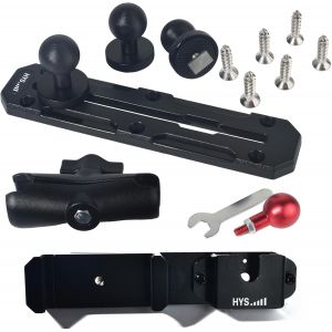 7,47"" Base de Per&ccedil;age Supports de Rail pour V&eacute;hicules, pour Voiture/Camion/Kayak/Bateau/Mur/Bureau, 3 pi&egrave;ces 1"" Ball W/T-Bolt, Support pour t&eacute;l&eacute;phone/GPS/Logger/Walkie Talkie (YU03-P/A) - Neuf