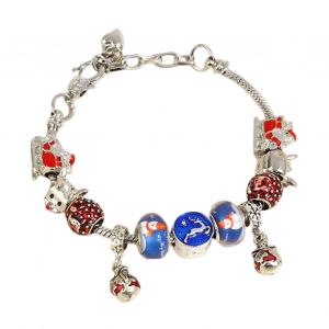 Cadeau de No&euml;l Cristal Grand Trou Perles Bracelet Bijoux DIY Enfants - Neuf
