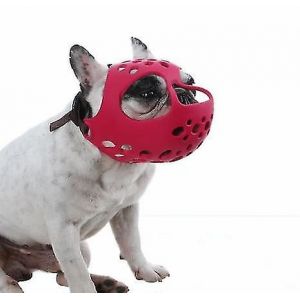 Museliere Pour Chien A Museau Court, Museliere En Silicone Souple, Reglable Et Respirante Pour Bouledogue Francais, Shih Tzu Et Carlin, Pour L'entrainement A La Mastication Et A La Morsure - Neuf