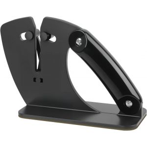 Affûteurs Manuels,Pour Couteaux De Cuisine,Aiguiseur Couteaux Professionnel Manuel,Eguiseur De Couteau,Affuteur De Couteaux Multi-Lame Manuel En Acier,Design Ergonomique/Finition Noire/Chromée - Neuf