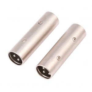 Connecteur XLR male vers male 3 broches, adaptateur audio, coupleur, changeur de genre pour ampli de microphone, 2 pieces - Neuf