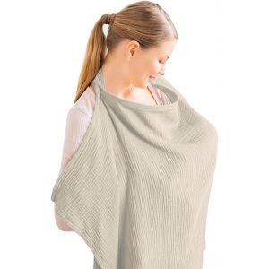 Kalanka-Tablier Allaitement, Couverture D'allaitement En Mousseline Pour Bébé,Grande Housse D'allaitement, Couverture D'allaitement En Coton Cape Allaitement Avec Anneau Rigide - Tablier D'allaitemen - Neuf