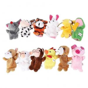 12Pcs Ménage Histoire Marionnettes Résistant à l'usure Doigt Jouets Adorable Doigt Poupées Histoire Approvisionnement - Neuf