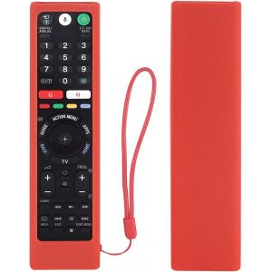 Housse Coque En Silicone Pour Sony Vocale Télécommande Rmt-Tx100D Rmf-Tx310E Rmt-Tx300E, Housse Coque Pour Buzz Tv Xr4000/Xrs4000 Télécommande, Antidérapage, Antisismique, Lavable (Rouge) - Neuf