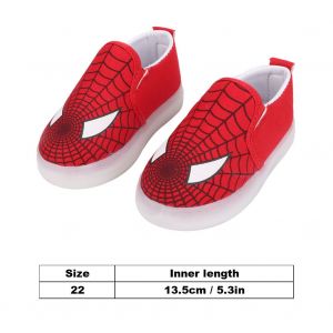 Chaussures De Course Lumineuses Classiques Pour Enfants, Motif Dessin Anime, Baskets A Led Clignotantes (Spiderman 22) - Neuf