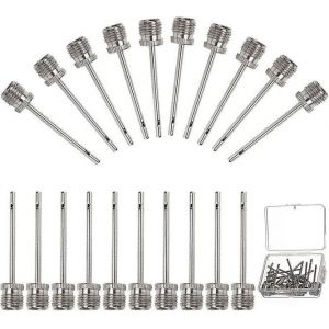 20 Aiguilles De Pompe À Air Durables En Acier Inoxydable Pour Ballons De Sport ¿ Gonflage Efficace, Utilisation Polyvalente, Boîte De Rangement Pratique - Neuf