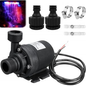 Meimie-Pompe À Eau Submersible Sans Balais Dc 12 V 800 L/H 5m -Mini Pompe Submersible En Céramique-Pompe De Fontaine Pour Aquarium,Bassin,Fontaine,Hy Oponique - Neuf