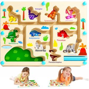 KAL-Labyrinthe Magnetique, Jeux Labyrinthe Magnetique Enfant, Apprendre Les Couleurs Jeu De Comptage Et Tri Jouet Bois, Jeu De Tri Magn&eacute;tique, Motricit&eacute; Jeux Educatif, Pour La Motricit&eacute; Fine - Neuf