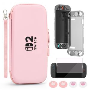 Ensemble de sacoche de transport pour console Switch 2 Rose - Neuf