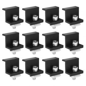 XYONG Lot de 12 pinces de fixation pour panneaux solaires photovoltaiques, en alliage d'aluminium, pour montage en Z, pour ferme, 35 mm/1,38 po - Neuf