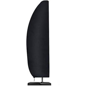 Parapluie couvrir 210D Oxford tissu de l'eau, le vent, les rayons UV et résistant à la déchirure extra large avec fermeture à glissière Noir 265 x 40/70/50 cm - Neuf