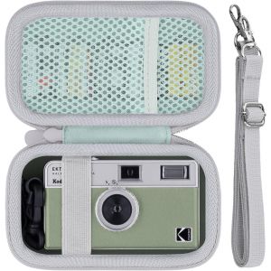 Pour Kodak Ektar H35/H35N Appareil Photo Demi-Cadre &Eacute;tui Rigide De Transport Avec Poign&eacute;e Et Bandouli&egrave;re, &Eacute;tui Seulement (Vert Menthe)[Z1642] - Neuf