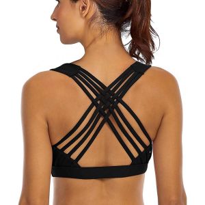 Kgabery-Femme Soutien Gorge Sport Sans Armature Brassiere Rembourré Yoga Soutiens-Gorge Crop Top - Neuf