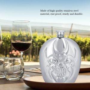 Hjlian Bouteille De Poche En Acier Inoxydable De 170 Ml Pour Whisky, Liqueur, Vin Et Entonnoir - Neuf
