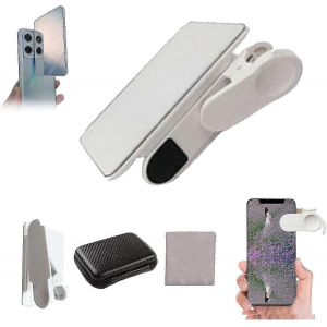 Kit De Clip De Réflexion De Miroir De Miroir De Téléphone Portable,Clip De Caméra De Réflexion De Téléphone Portable Réflecteur De Selfie,Fournitures De Prise De Vue De Téléphone Portable-Blanc - Neuf