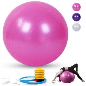 Ballon De Yoga Anti-Éclatement De 75 Cm Pour La Forme, La Stabilité Et L'équilibre - Idéal Pour L'exercice, Le Pilates, L'accouchement Et L'amélioration De La Posture - Neuf