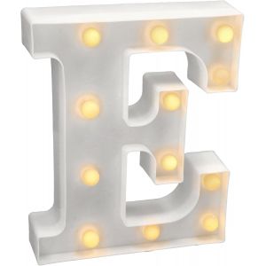 Eryi-- Lettres Led Avec Lumières, Lettre E Avec Lumière Chaude Pour Décoration Et Ambiance, Éclairage De Nuit De Chevet, Anniversaires, Mariages, Vitrines. Fonctionnant Sur Batterie - Neuf