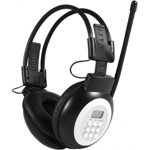 Casque Radio FM sans Fil/Filaire, Casque Pliable au pavillon avec r&eacute;cepteur Radio FM, Cache-Oreilles Radio num&eacute;rique AM/FM LCD &agrave; r&eacute;duction de Bruit - Neuf