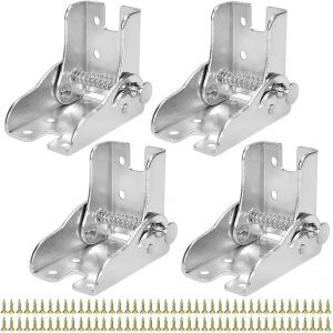 4 Pcs Charni&egrave;re Pliante Autobloquante 90&deg;, Charni&egrave;re Pied de Table Rabattable en Acier, Charni&egrave;re pour Table Pliante, Charni&egrave;re Pied Rabattable, pour Table Basse Bureau Table de Travail - Neuf