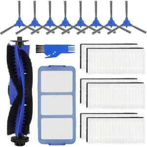 Accessoires Pour Robot Aspirateur Eufy Robovac 11S 30 30C 35C 15C 15T 12 Pièces De Rechange 1 Brosse À Rouleau 6 Filtres Hepa 8 Brosses Latérales 1 Filtre Primaire 1 Brosse De Nett[SSE7111542] - Neuf