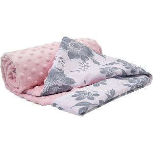 Kalanka-Couverture Bebe Couvertures De Bébé Plaid Enfant Nouveau-Né 100% Coton Pour Cadeau Naissance 75x100cm Multifonctionnel Bilatéral Pour Landaus (Berry Avec Rosa Minky) - Neuf