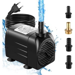 Pompe A Eau 45w 3200l/H Pompe Aquarium Ultra Silencieux Pompe Bassin Pompe Submersible Avec 1.8m Câble,4 Buses Pompe À Eau Pompe Eau Pour Fontaines,Jardins,Baignoires,Étangs - Neuf