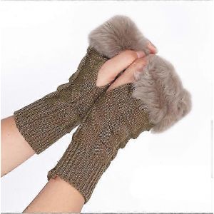Chaud En Tricot De Fourrure De Finger Moiti&eacute; Gants Pour Femmes, Automne Hiver, Mat&eacute;riau Souple, Design &Eacute;l&eacute;gant, De Diff&eacute;rentes Couleurs Disponibles - Neuf