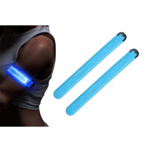 Brassard Lumineux Led De S&eacute;curit&eacute; Pour La Course Et Le Cyclisme Nocturnes - Lot De 2 - Neuf