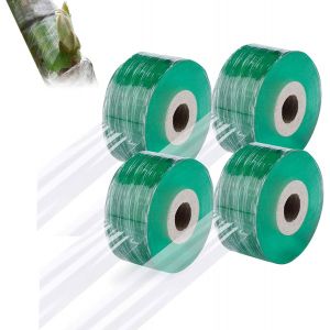 Checarzhn--No1-Greffage Ruban Transparent, Greffage Ruban, Rubans De Greffage Auto Adhésif, 4 Rouleaux 3cm Ruban De Pépinière, Ruban De Réparation Pour Plantes, Film Transparent Extensible, (Vert) - Neuf