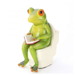 Figurines de grenouille décoratives amusantes et créatives en résine - Neuf