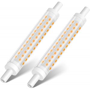 Ampoule Led R7s 118mm, 10w 1200lm,Équivalent 100w J118 Lampes Halogènes,Blanc Chaud 2700k, R7s Led 118mm, Ra85,Éclairage À Faisceau 360 °,Ac220-240v, Non-Dimmable, Lot De 2 - Neuf