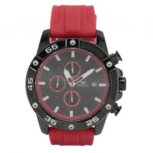 Montre Chronographe &Eacute;tanche, &Eacute;l&eacute;gante Et D&eacute;contract&eacute;e, &Agrave; Calendrier M&eacute;canique En Silicone Pour Homme, Noire Et Rouge. Mod&egrave;le Business. - Neuf