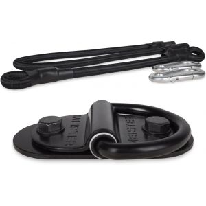 Kit D'ancrage Au Sol &Agrave; Double Extr&eacute;mit&eacute; Avec Tendeurs - Noir - Neuf