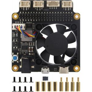 Raspberry Pi 4 X735 V3.0 Expansion Board with PWM Cooling Fan & Safe Shutdown & DC 6V-30V Width Voltage Input for Raspberry Pi 4B/ 3B+/ 3B/2B - Neuf