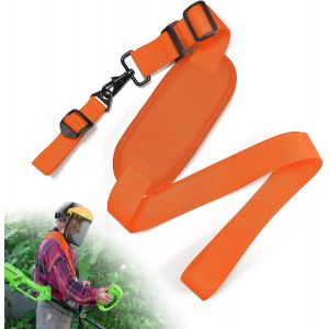 KALANKA-Harnais de Débroussailleuse Réglable, Nylon Bandoulière de Coupe-Bordure, Sangle D'épaule pour Tronçonneuse et Tondeuse à Gazon (Orange) - Neuf