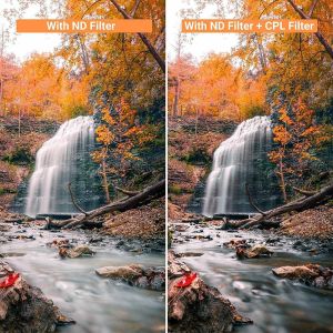 Filtre Cpl Nd Variable 72Mm 2 En 1 Nd2-Nd32 5 Filtre Vnd &Agrave; Arr&ecirc;t Dur Avec Filtre Polarisant Circulaire Pour Canon Nikon Sony Sigma Fujifilm Objectif D'Appareil Photo Photographie De Paysage[Z2207] - Neuf