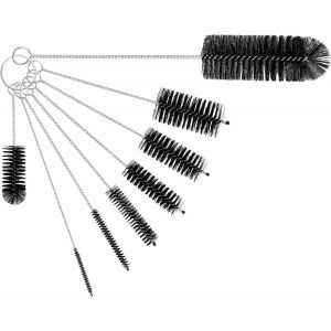 Brosse À Bouteille,Lot De 8 Brossettes De Nettoyage En Nylon Pour Pailles Et Tuyaux,Pour Bouteilles À Col Étroit,Biberons,Bocaux Et Bec De Théière (Noir).[U125] - Neuf