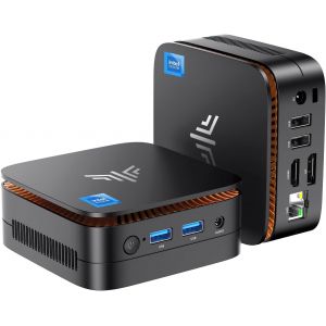 CHECARZHN--NO1-E1 Mini Pc Intel Twin Lake N150(Refreshed N100) 16Go De Ram 1To De Ssd M.2, Mini Ordinateur De Bureau 4K@60Hz Uhd Dual Display Hdmi+Dp 1.4/Dual Bande Wifi/Bt4.2/Rj45/Tour Pc Vesa Suppo - Neuf