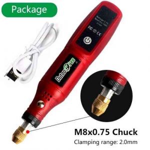 Machine À Polir À Chargement Multifonctionnel 3.7v,Perceuse Sans Fil,Outil De Polissage,Outil Rotatif Usb,Travail Du Bois,Bricolage Dremel - Type Red - Neuf